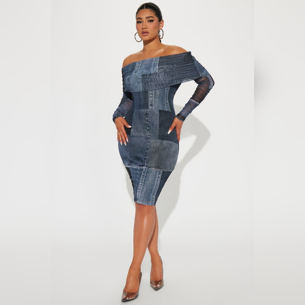 Mesh Midi Dress